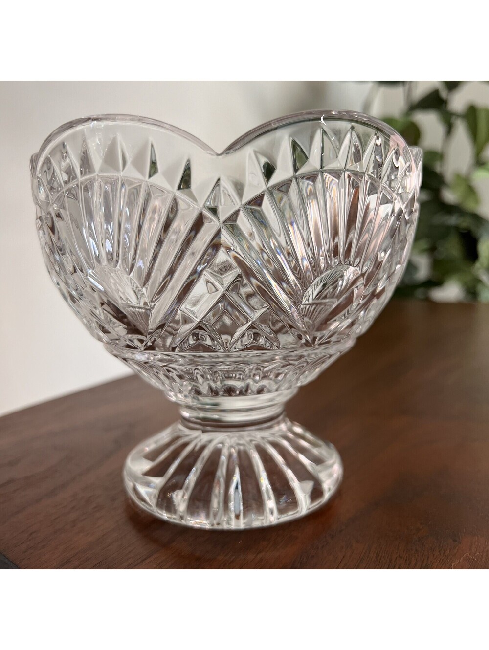 RARE Freedom by Godinger 24% Lead Crystal Irish Candy Dish Vintage Brilliant Cut